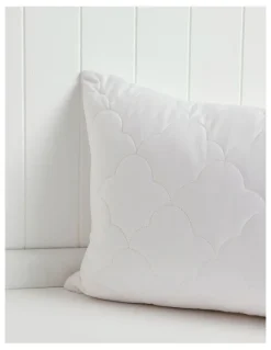Heritage Wool Cotton Pillow Protector in White