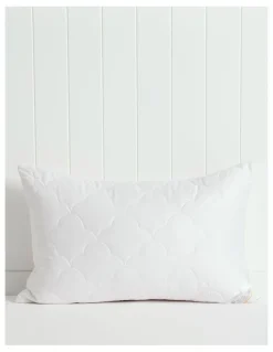 Heritage Wool Cotton Pillow Protector in White