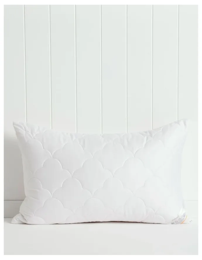 Heritage Wool Cotton Pillow Protector in White