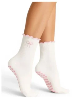 High Heel Jungle Bowtiful Lettuce Edge Grip Socks 3 Pairs in Multi