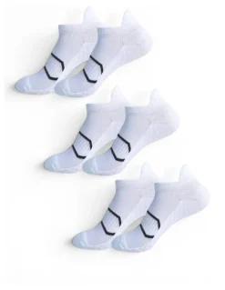 High Heel Jungle Cushion Support Sport Socks Pack of 3 in White