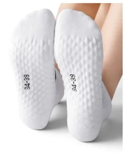 High Heel Jungle Cushion Support Sport Socks Pack of 3 in White