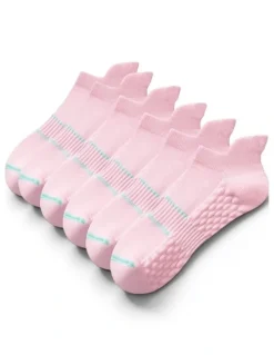 High Heel Jungle Cushion Support Sport Socks Pack of 3 in Pink