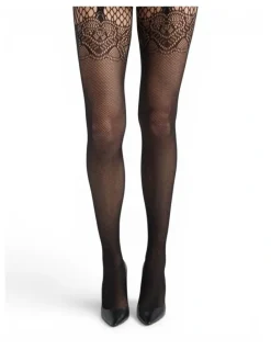 High Heel Jungle Suspend Reality Mesh Tights