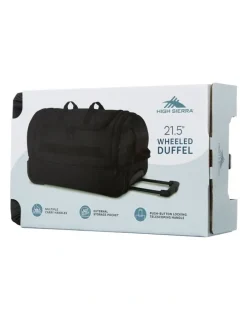High Sierra Boxed Wheeled Duffle Boxed 55cm Carry-on Wheeled Duffle in Black