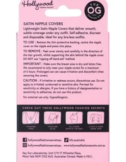 Hollywood Fashion Secrets Satin Nipple Covers in Nude