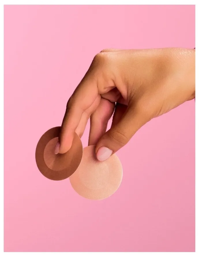 Hollywood Fashion Secrets Satin Nipple Covers in Nude