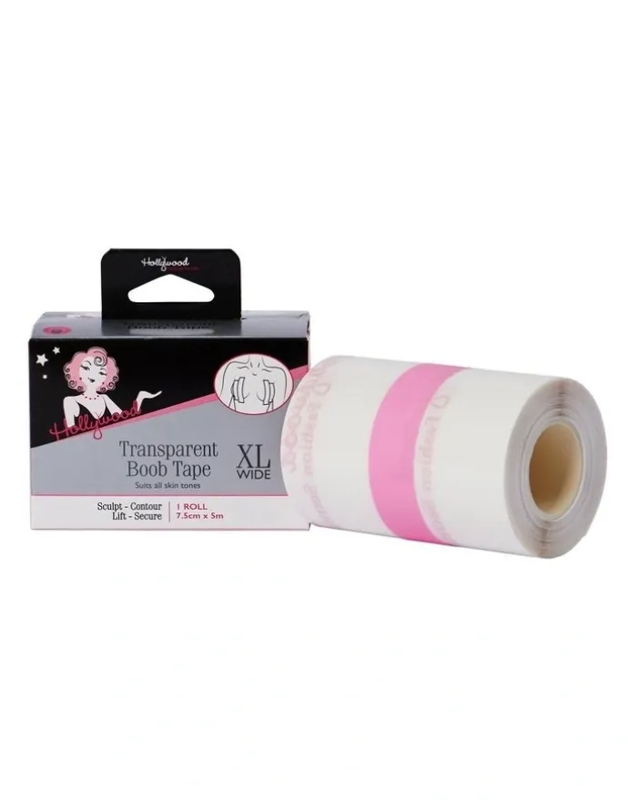 Hollywood Fashion Secrets Transparent Boob Tape XL Wide 7.5cm x 5m