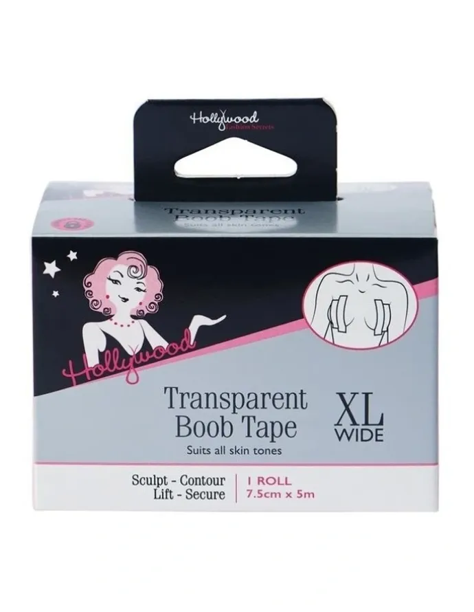 Hollywood Fashion Secrets Transparent Boob Tape XL Wide 7.5cm x 5m