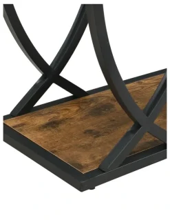 Homfurn 100CM Console Table, Industrial 4-Tier Sofa Table Entryway Table with Storage Shelves