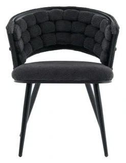 Homfurn Velvet Dining Chairs Set Of 2 in Blue