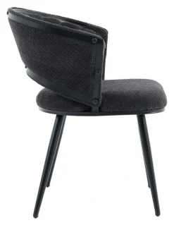 Homfurn Velvet Dining Chairs Set Of 2 in Blue