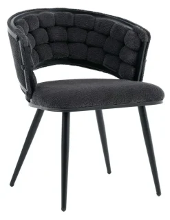 Homfurn Velvet Dining Chairs Set Of 2 in Blue