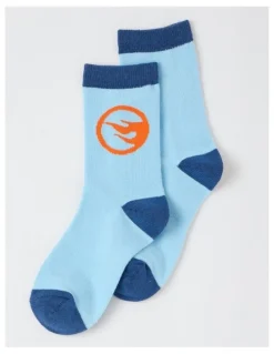 Hot Wheels Cosy Knit Pyjama With Socks in Stonewash