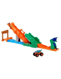 Hot Wheels Monster Trucks Crocodile Crash Challenge Playset