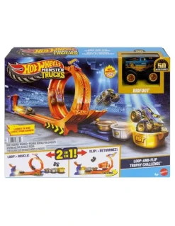 Hot Wheels Monster Trucks Loop-And-Flip Trophy Challenge Playset