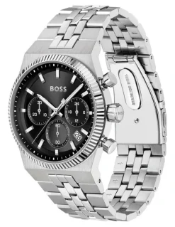 Hugo Boss Candor Prime Stainless Steel Dial Watch in Black