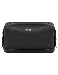 Hugo Boss Classic Grained Toiletry Bag in Black