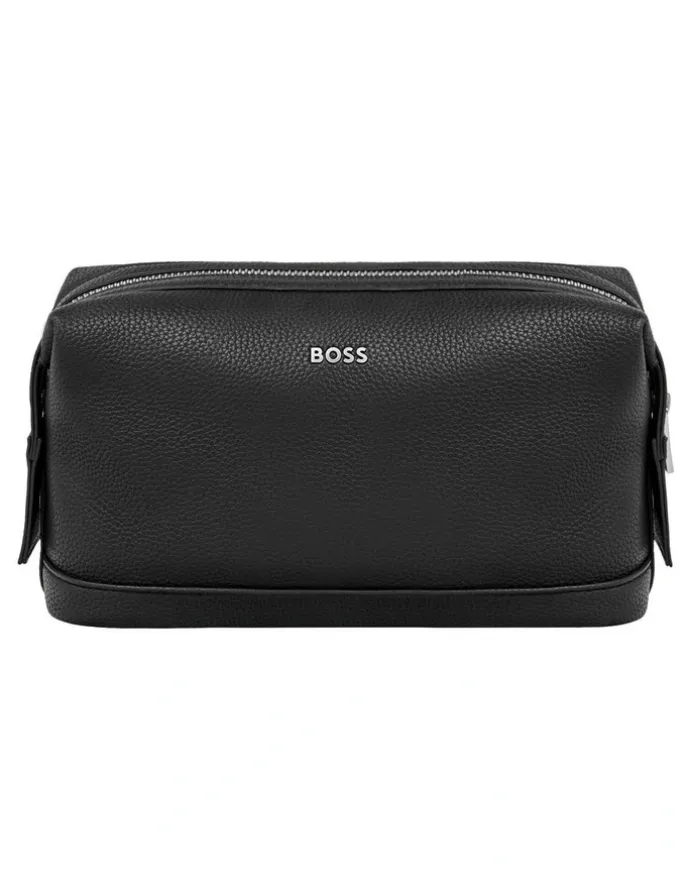 Hugo Boss Classic Grained Toiletry Bag in Black