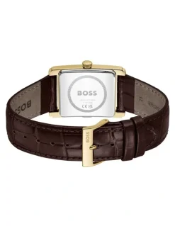Hugo Boss Principle Dress Leather Dial 1514300 Watch in Brown
