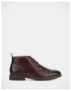Hush Puppies Harbour Boot in Cognac Burnish