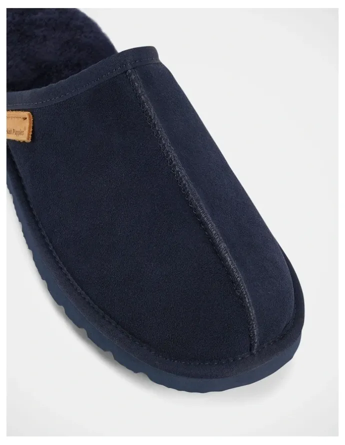 Hush Puppies Loch Slippers in Navy