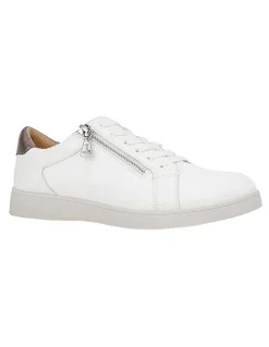 Hush Puppies Mimosa White Zip Up Sneaker in White