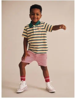 Huxbaby Stripe Chino Shorts in Red