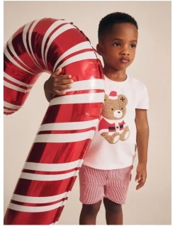 Huxbaby Stripe Chino Shorts in Red