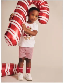 Huxbaby Stripe Chino Shorts in Red