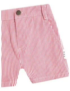 Huxbaby Stripe Chino Shorts in Red