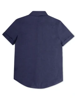 Indie Kids by Industrie Tennyson Short Sleeve Shirt (3-7 years) in Navy