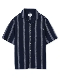 Indie Kids by Industrie The Cefalu Short Sleeve Shirt (3-7 Years) in Navy