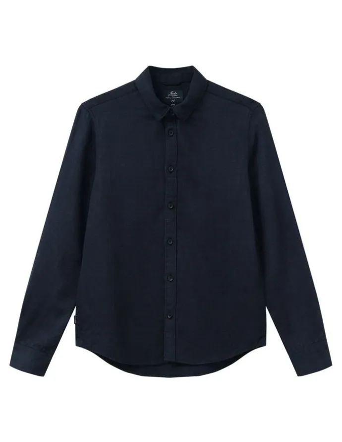 Indie Kids by Industrie The Lawson Textured Shirt (8-16 Years) in Navy