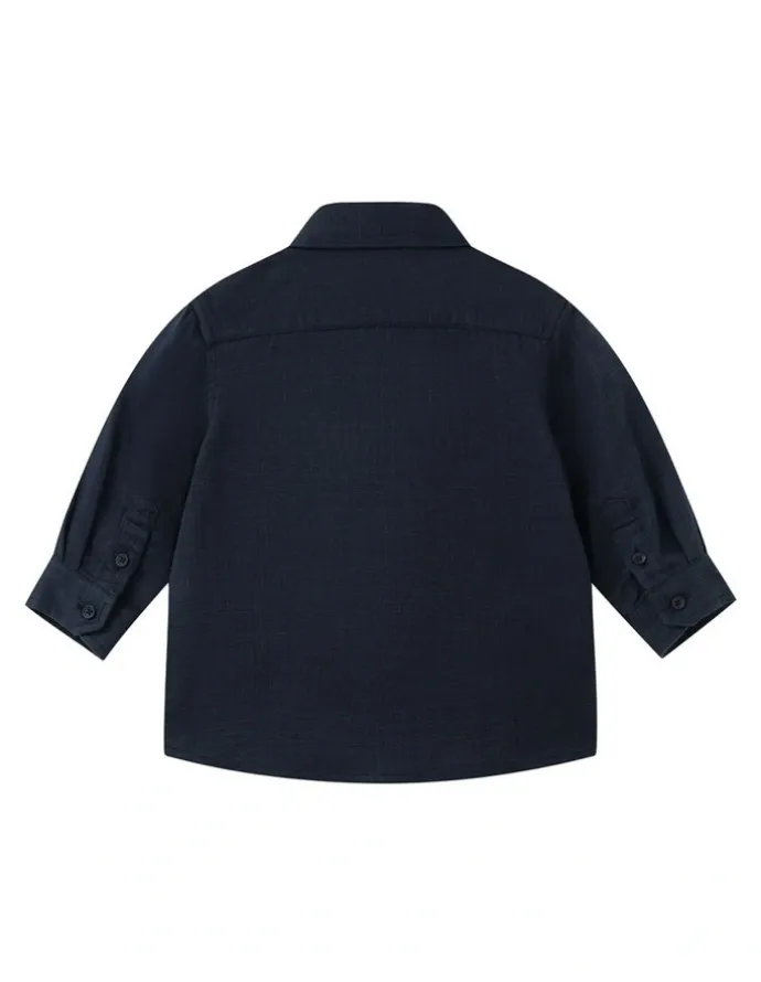 Indie Kids by Industrie The Lawson Textured Shirt (000-2 Years) in Navy