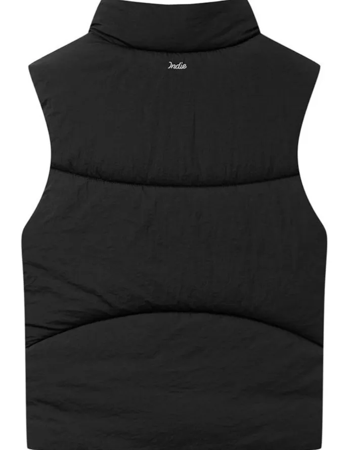 Indie Kids by Industrie The New Osaka Puffer Vest (3-7 Years) in Solid Black
