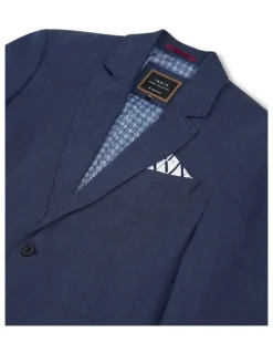 Indie Kids by Industrie The Palermo Herringbone Blazer (000-2 Years) in Dark Navy