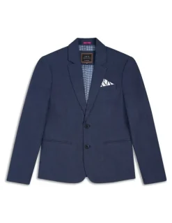 Indie Kids by Industrie The Palermo Herringbone Blazer (000-2 Years) in Dark Navy