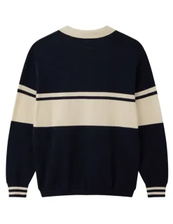 Indie Kids by Industrie The Topanga Knit (8-16 Years) in Dark Navy Cream
