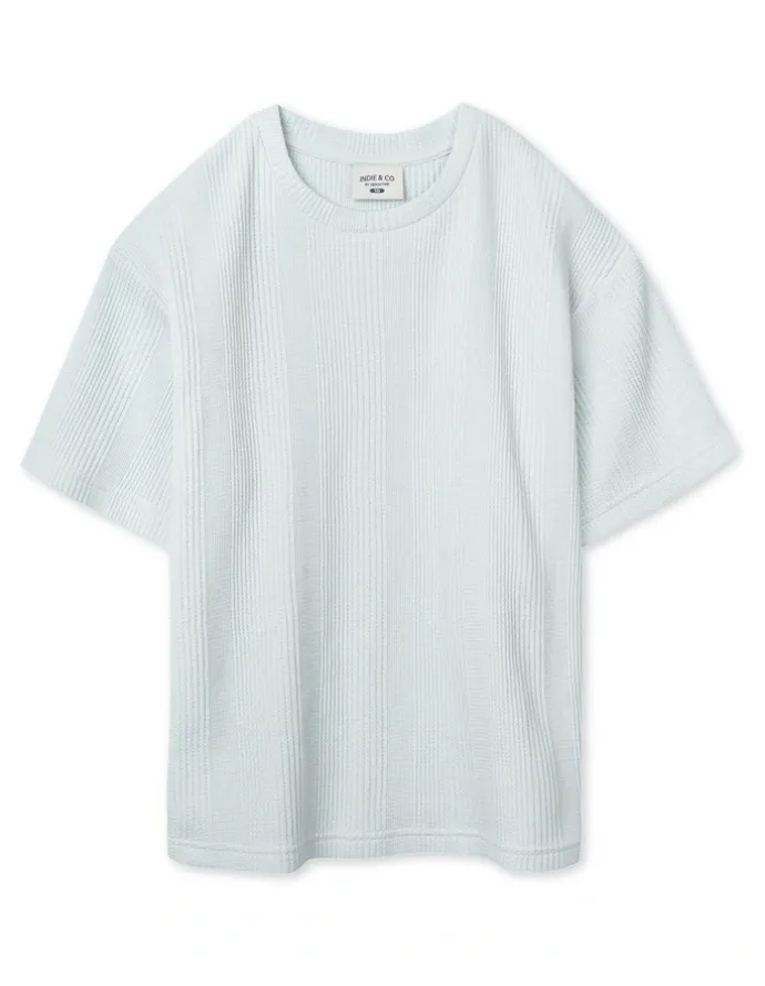 Indie Kids by Industrie The Veneto Waffle Tee (3-7 Years) in Sky Blue