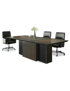 Innovatec CARTER Boardroom Table 2.4M - Coffee & Grey