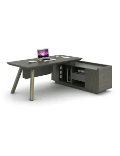 Innovatec KAISON Executive Desk with Reversible Return 2M - Brown Grey
