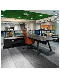 Innovatec KAISON Executive Desk with Reversible Return 2M - Brown Grey