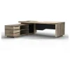 Innovatec LARKIN Executive Desk with Right Return 2.4M - Warm Oak & Black