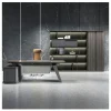 Innovatec MADDOK Executive Desk with Right Return 200cm - Chocolate & Charcoal Grey