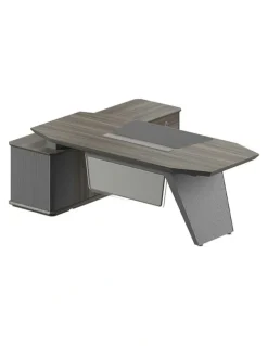 Innovatec MADDOK Executive Desk with Right Return 200cm - Chocolate & Charcoal Grey