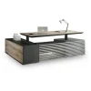 Innovatec PHOENIX 2.0 - Sit Stand Electric Lift Executive Desk with Right Return 2.8m - Warm Oak & Black