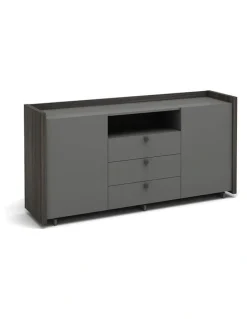 Innovatec RADDIX Credenza Cabinet 160cm - Iron Grey & Brown