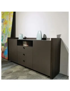 Innovatec RADDIX Credenza Cabinet 160cm - Iron Grey & Brown