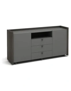 Innovatec RADDIX Credenza Cabinet 160cm - Iron Grey & Brown